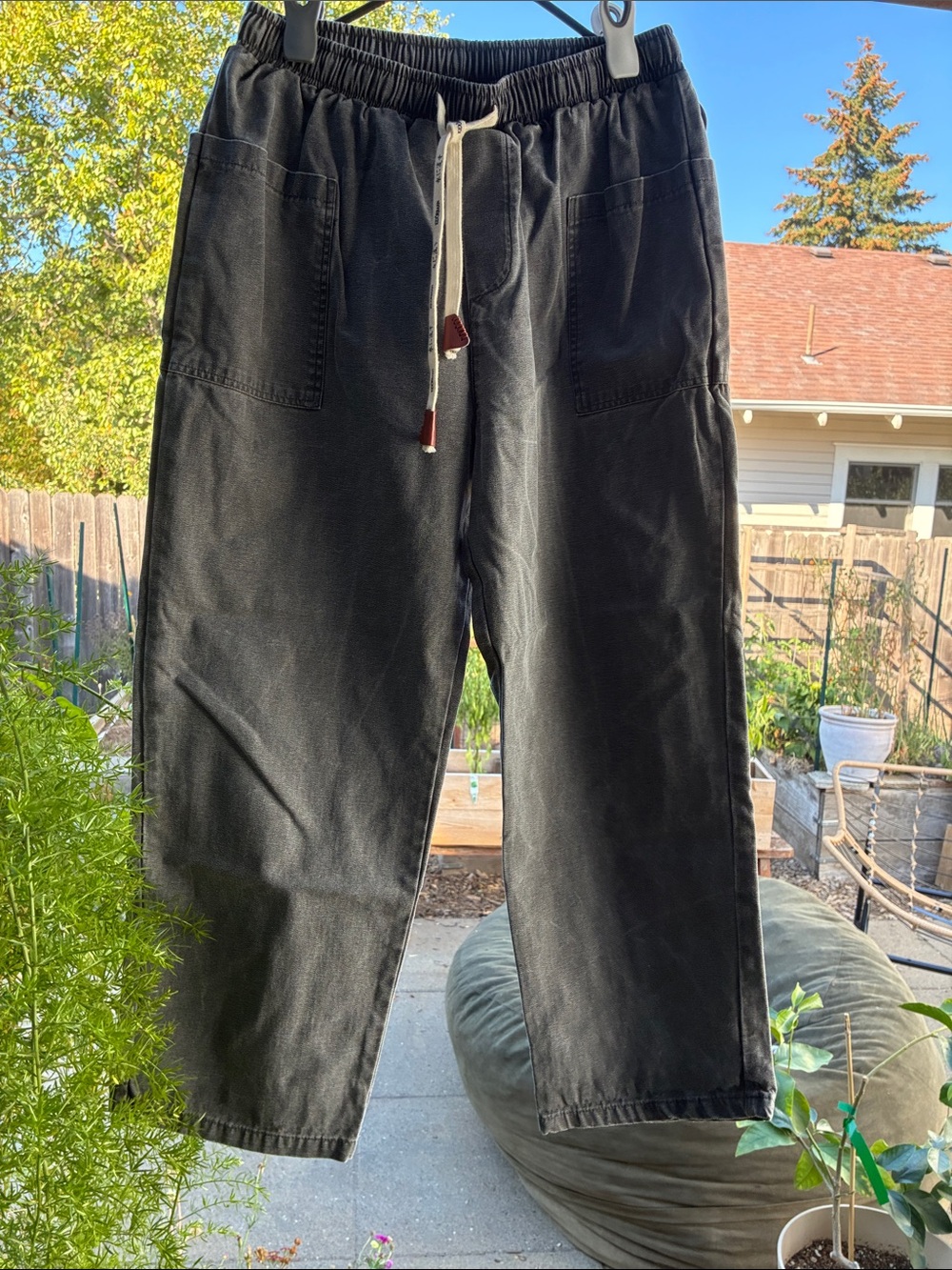 Kidoriman Men's Black Drawstring Casual Pants